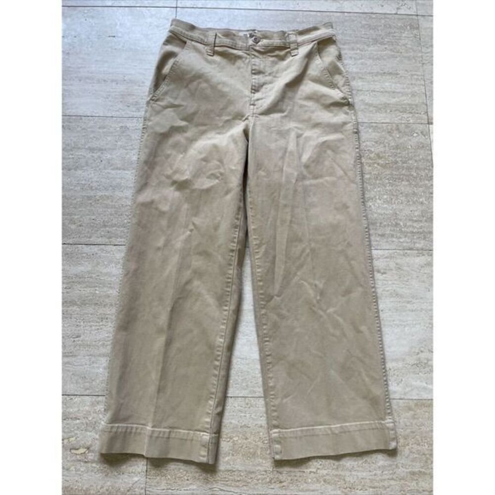 Madewell Wide Leg High Raise Tailored Pants Womens Size 30 Light Yellow